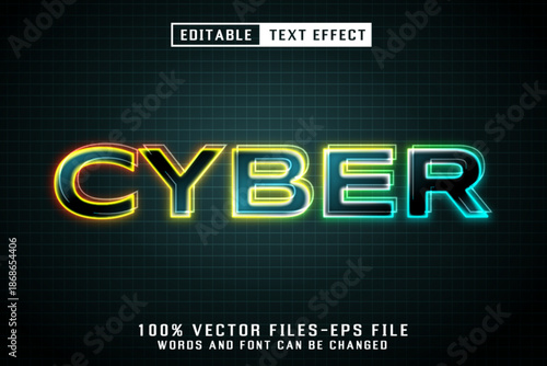 Cyber Editable Text Effect