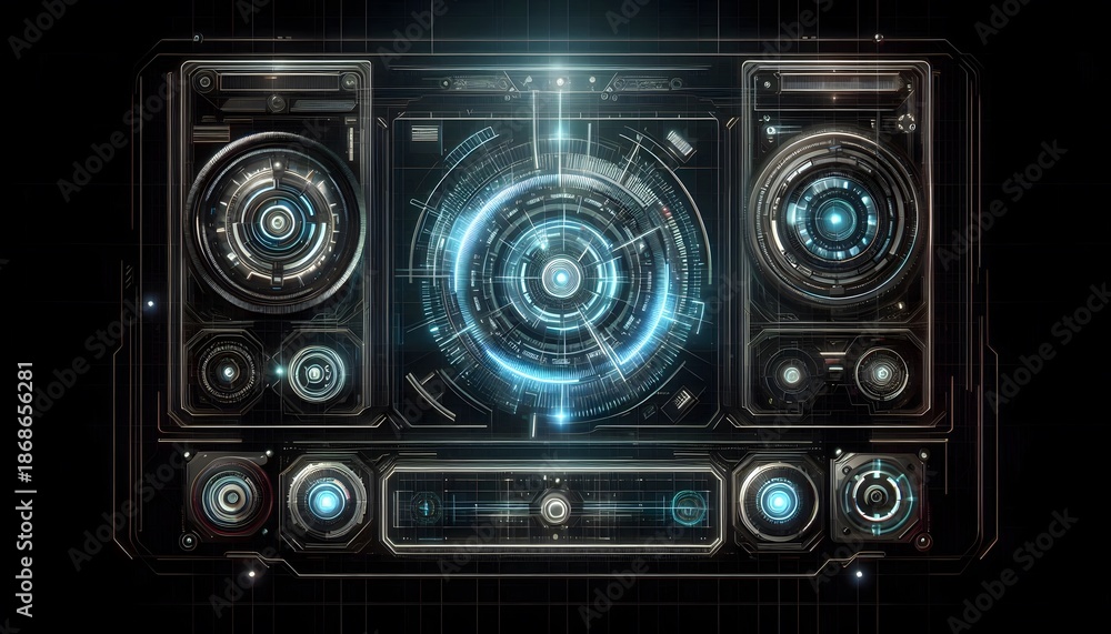 Fototapeta premium Advanced control panel interface