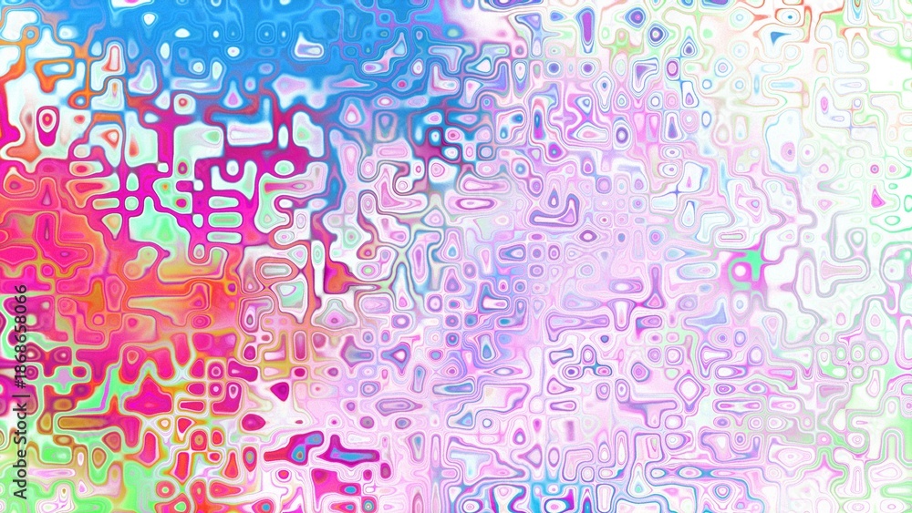 Fototapeta premium Abstract organic cellular texture with soft purple and pink tones, fluid mosaic pattern and dreamy digital surface