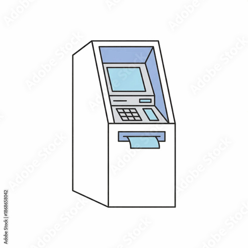 Automatic Teller Machine ATM Banking Service Vector