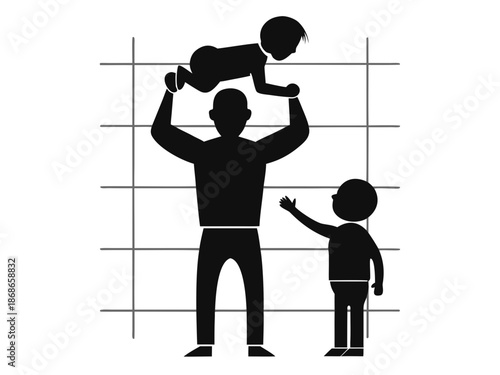 Family isolated on white background Vector