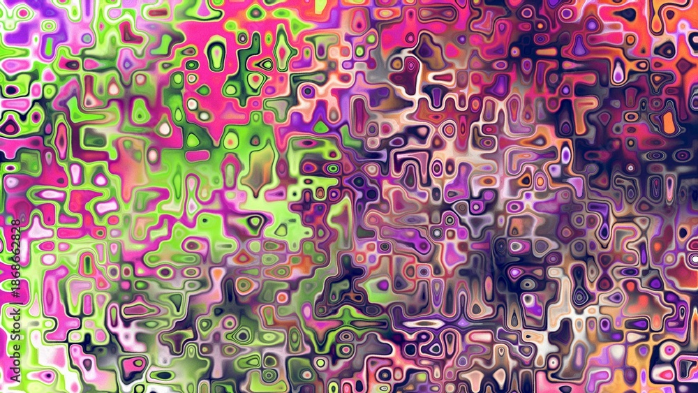 Obraz premium Abstract organic cellular texture with soft purple and pink tones, fluid mosaic pattern and dreamy digital surface