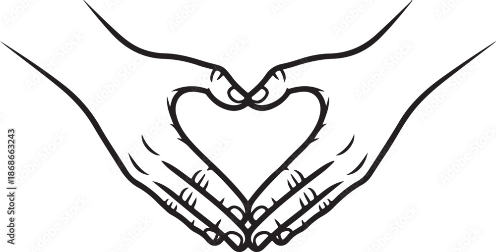 Fototapeta premium Tender hands forming a heart shape