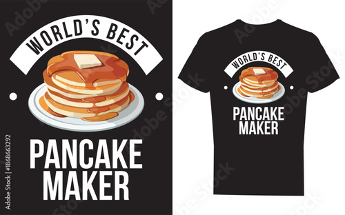 World's Best Pancake Maker Vector file on white background