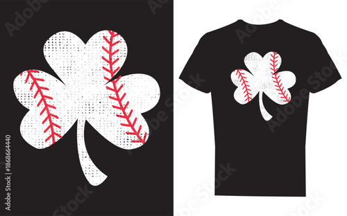 Vintage st patrick s day women s baseball shirt with shamrock design silhouette