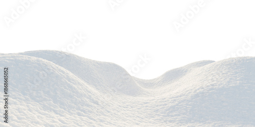 Foto Snow-Covered Hills Under a Calm Sky. 3D render.