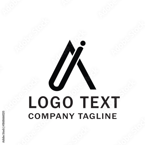  ai or ai  letter logo design