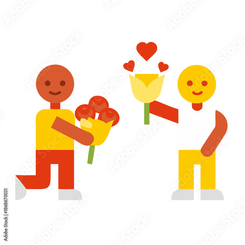 African man of different life stages cartoon characters. Baby, child, teenager, adult, mature and old persons vector illustration isolated
