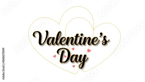 Valentines day heart illustration with pink hearts on white background