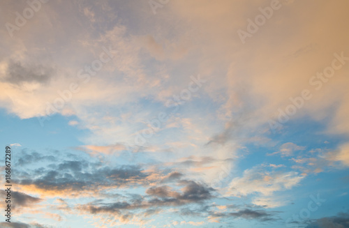 Pink clouds. Beautiful sunset sky
