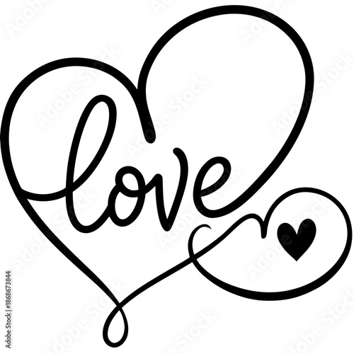 Love heart isolated on white background Vector