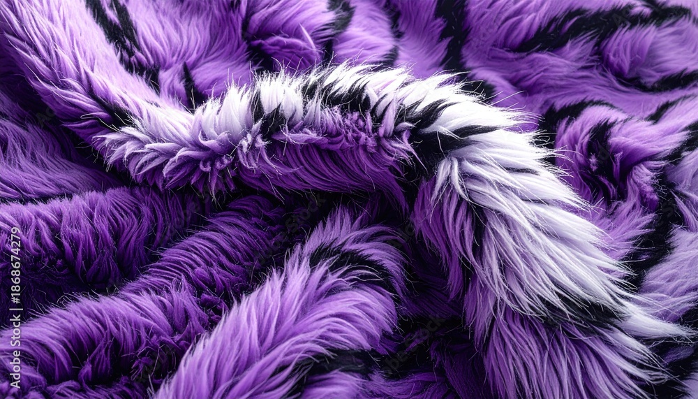 Obraz premium purple black and white tiger/zebra striped fur design pattern