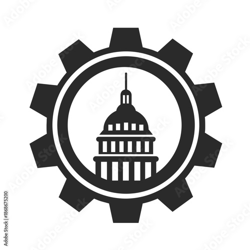 Capitol Building Gear Icon