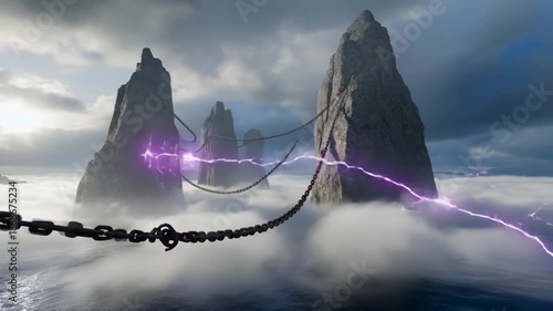 storm clouds over the sea