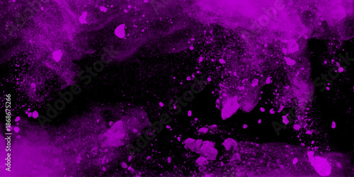 Light purple watercolour paper texture grunge paint. background. purple and black  paint splash or blotch. Freeze motion of drop splash. Artwork for creative banner, card, template design.