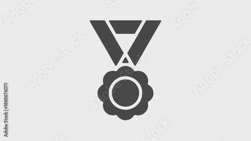 medal icon with ribbon