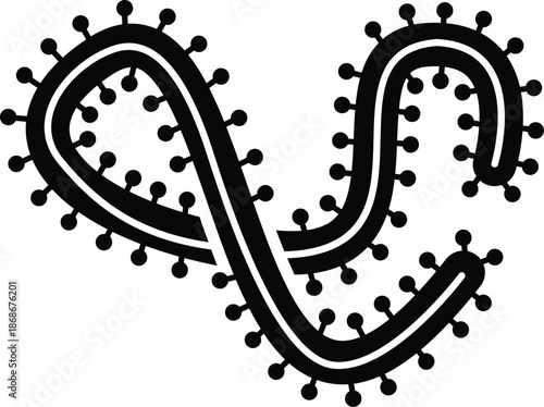 Abstract virus illustration for scientific and medical use