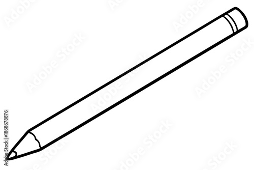 Hand Drawn Classic Pencil Icon – Education Sketch Line Art Vector