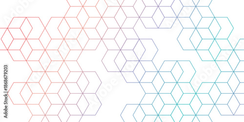 Hexagonal Molecular structure abstract tech network pattern. abstract geometric hexagon shape with connecting lines. connecting Medical science, technology concept background Vector illustration.
