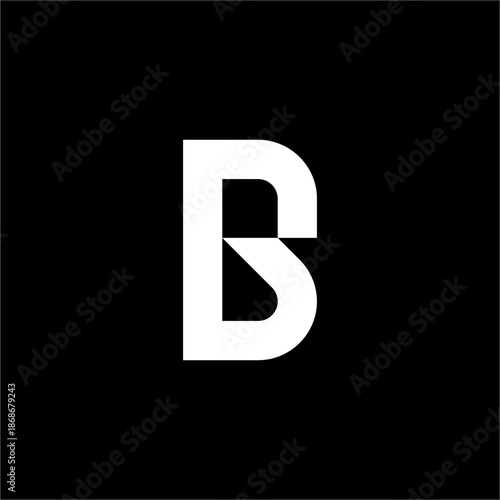 A bold B with negative space and sharp diagonal cuts. It conveys professional precision, dynamic movement, and sophisticated branding.