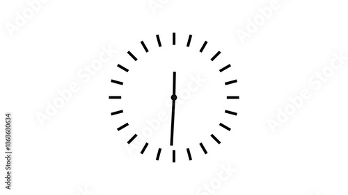 Clock Counting Down 24 Hour Day Fast Speed.white Background,with video animation.