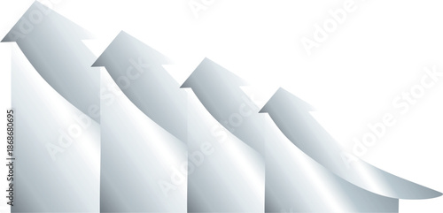 Silver Upward Moving Arrows