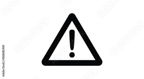 A stark black and yellow warning sign featuring an exclamation point within a triangle silhouette