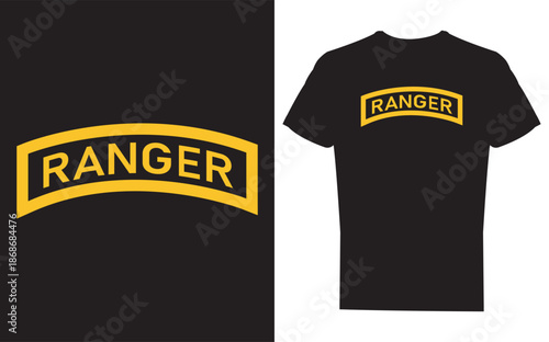 Us army ranger tab airborne ranger insignia with bold typography and distinctive silhouette