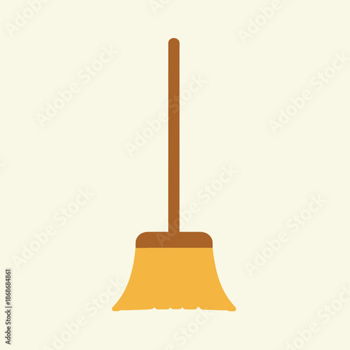 Yellow Dustpan and Brush Cleaning Tool.