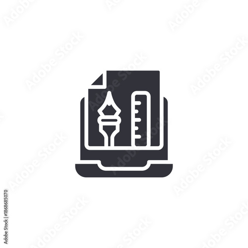 Augmented reality book icon illustrating digital learning, interactive education, virtual content visualization, and immersive reading experiences.