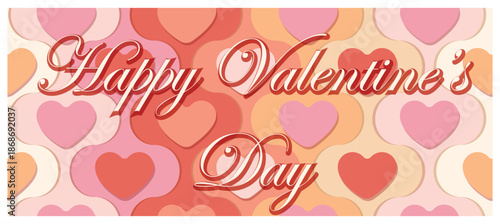 Hand drawn holiday background with abstract hearts. Seamless light trendy pattern. Valentine's day