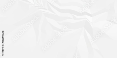 Crumple crushed white paper obsolete rumple craft design. wrinkle ripped creased crumple aged closeup recycled document grunge paper background.