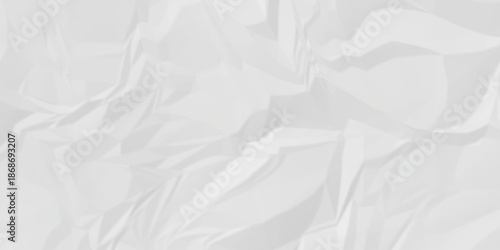 Crumple crushed white paper obsolete rumple craft design. wrinkle ripped creased crumple aged closeup recycled document grunge paper background.