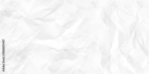Paper texture background, Crumpled paper. White creased paper. Paper texture Crumpled White. Top view.