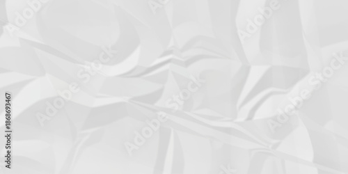 Crumple crushed white paper obsolete rumple craft design. wrinkle ripped creased crumple aged closeup recycled document grunge paper background.