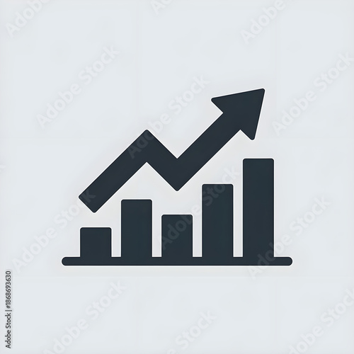 business graph with arrow