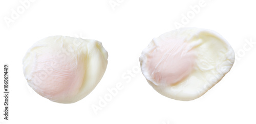 Quadro su tela poached egg isolated on a white-background