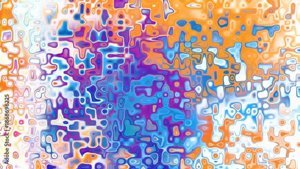 Fototapeta premium Abstract organic cellular texture with soft purple and pink tones, fluid mosaic pattern and dreamy digital surface