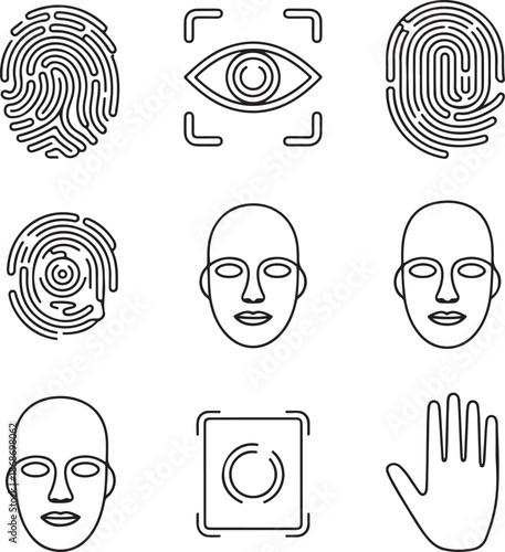 Fingerprint, face, eye, id, biometric, scan, security, recognition, identity, retina, access, hand, verification, lock, digital