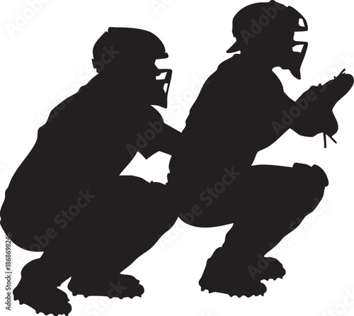 Two football players in helmets tackling each other in a game silhouette sports