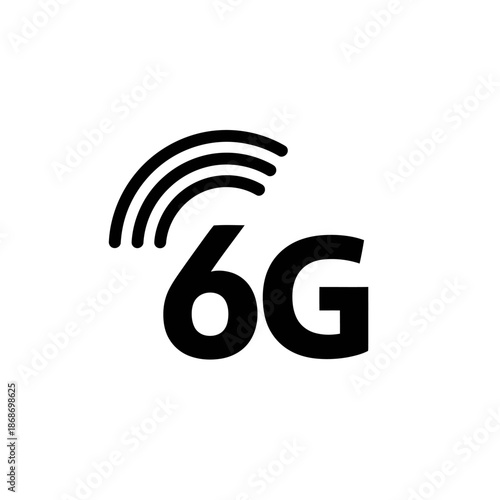 6G Technology Logo Icon High Speed Wireless Network Vector