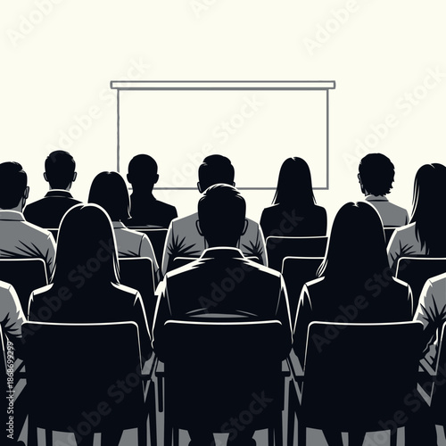 Audience Sitting in Lecture Hall.