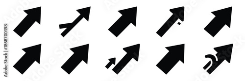 shortcut arrow silhouette icon set,Transport symbol. Vector illustration.