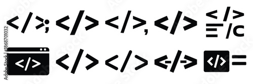 source code silhouette icon set,Transport symbol. Vector illustration.