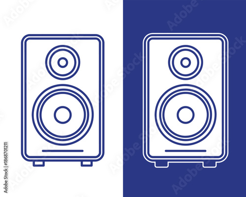 Modern Audio Speaker Line Icon