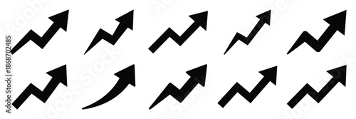 trend arrow silhouette icon set,Transport symbol. Vector illustration.