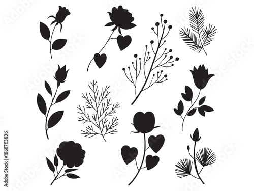  valentine flower collection set