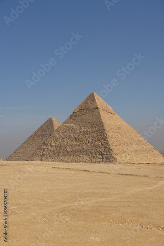 Great pyramids of Giza in Cairo, Egypt
