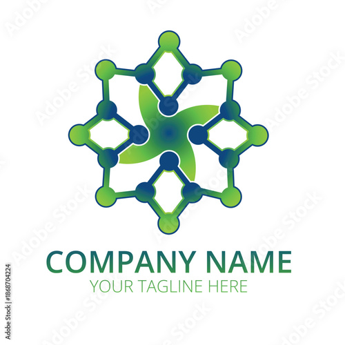 Software Company Logo, neural network inspired symbol, sleek gradients, dark mode friendly, professional and innovative brand identity