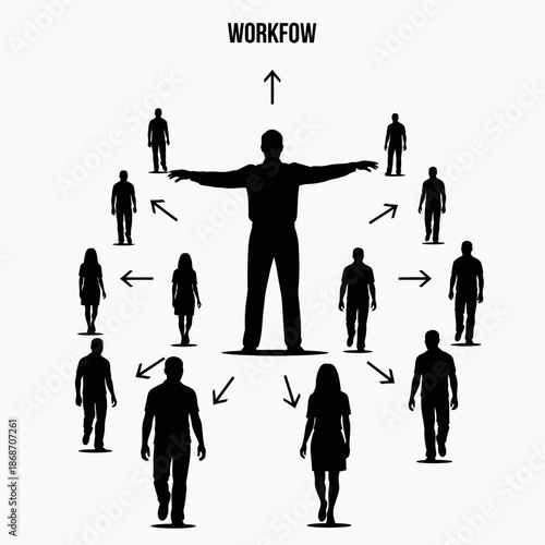 Business Leader Leading Team Members.